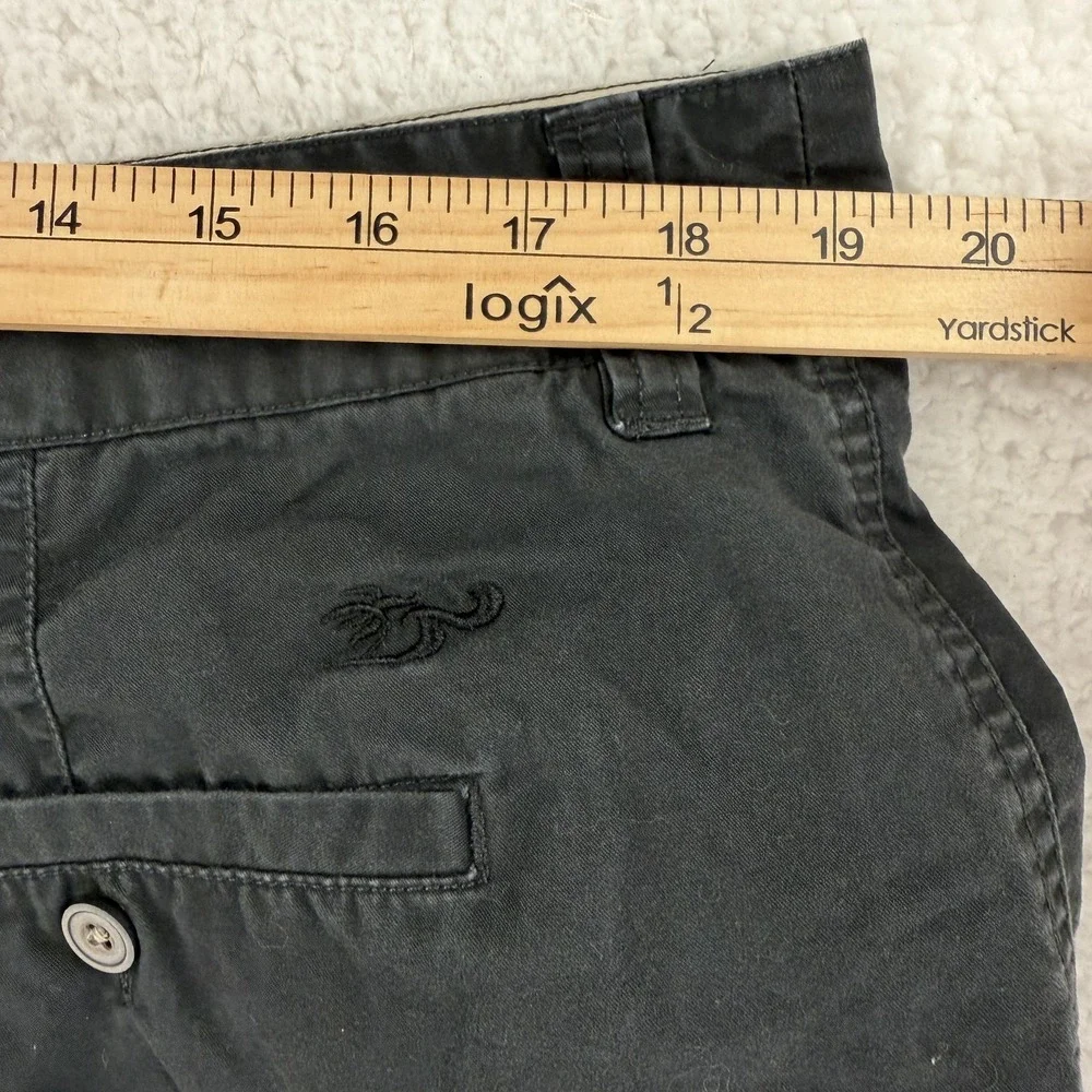 Honolua Cargo Shorts‎ Mens 38 Black 100% Cotton Flat Front 9 Inseam Casual Beach
